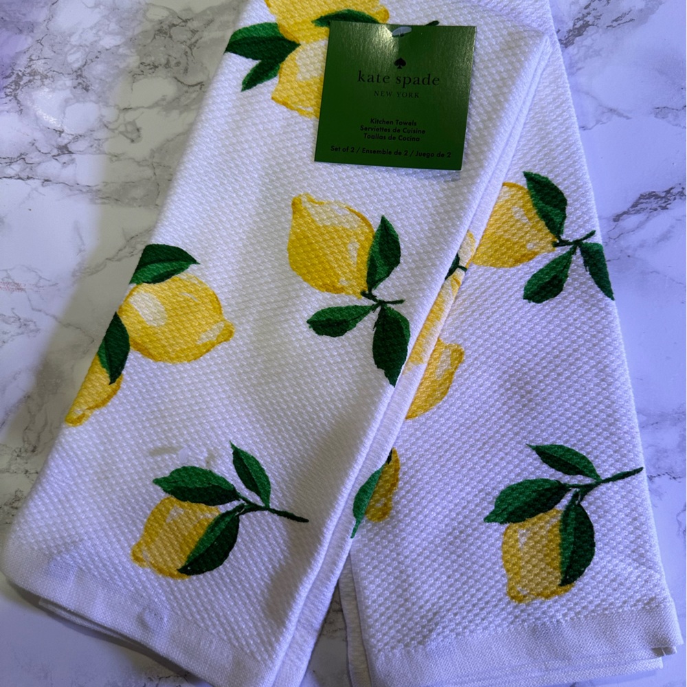 Kate spade lemon dish towels - Picture 2 of 4
